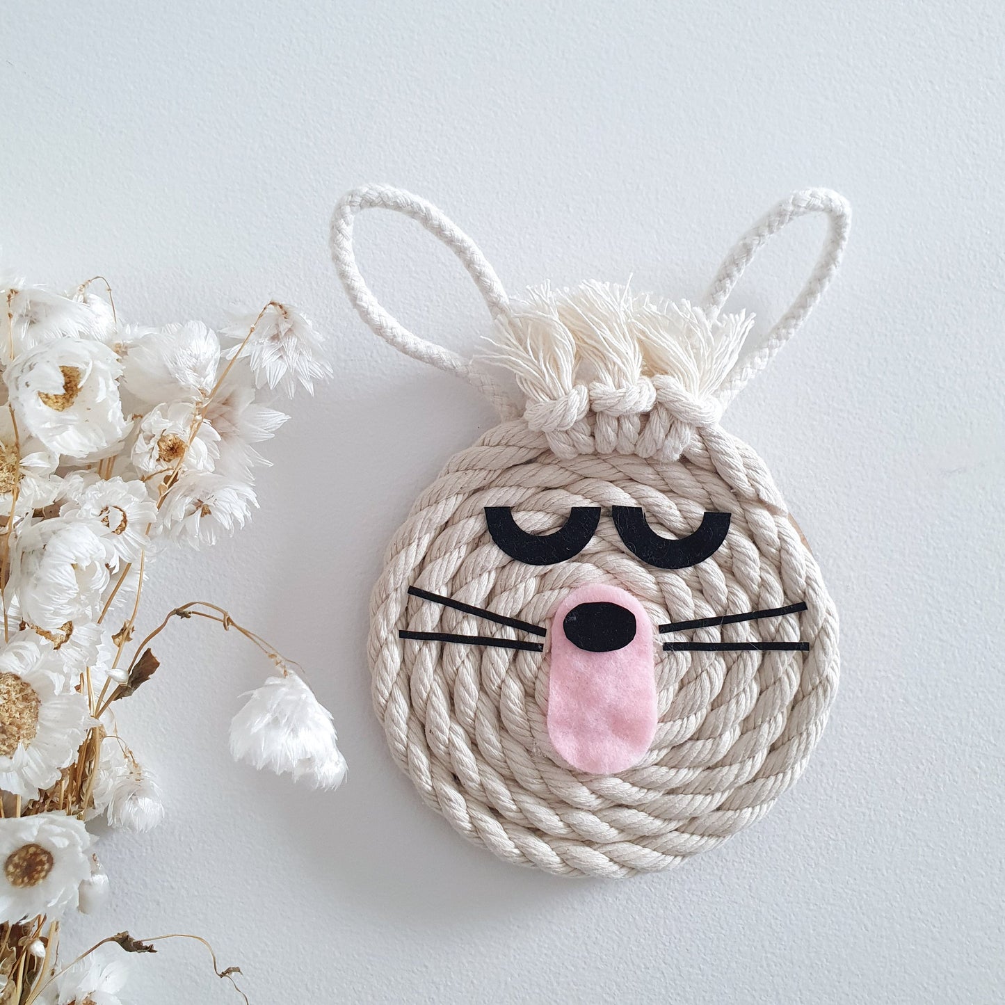 Macrame Bunny ~ Boho Animal Wall Hanging