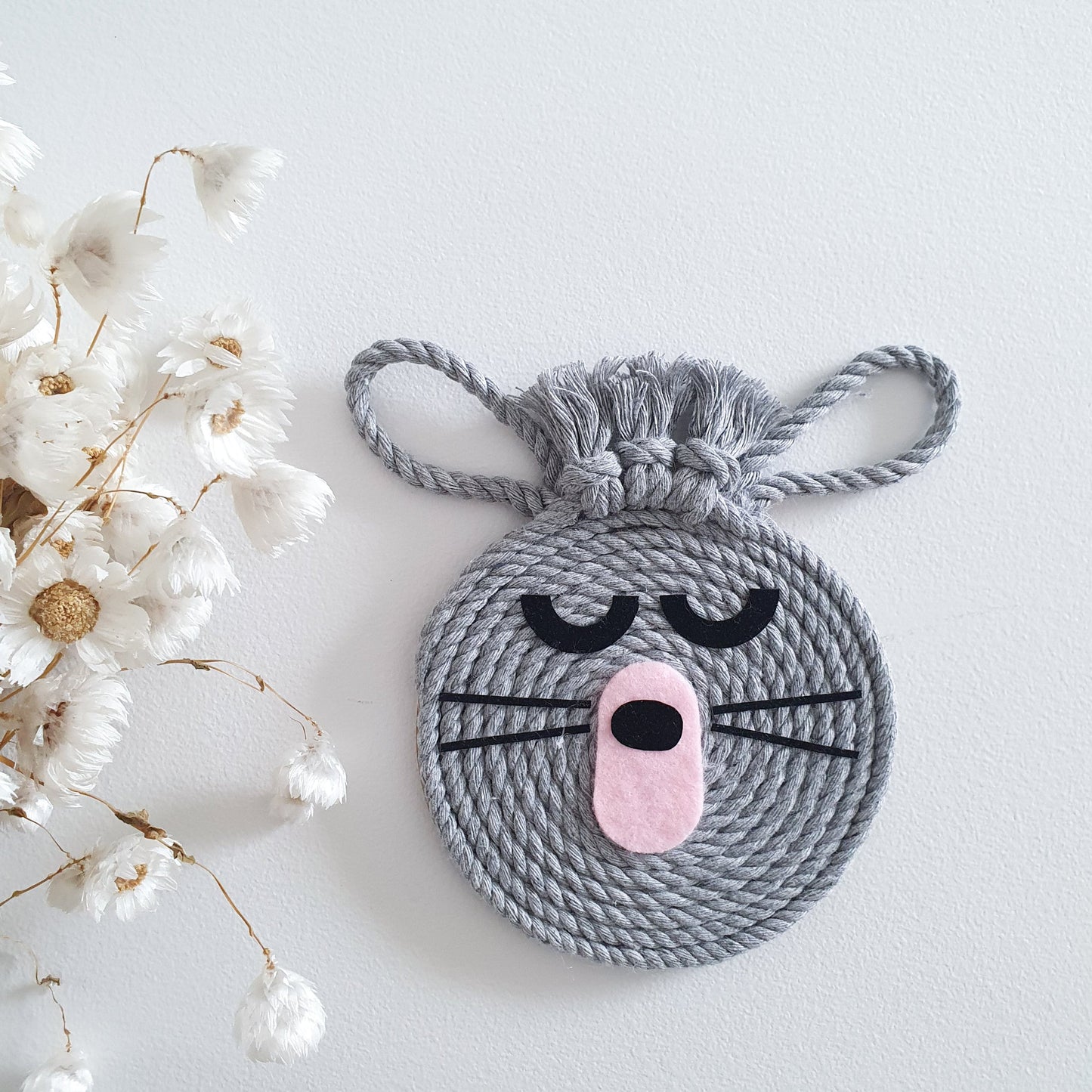 Macrame Bunny ~ Boho Animal Wall Hanging