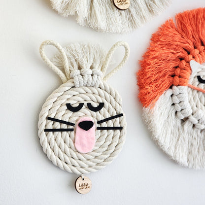 Macrame Bunny ~ Boho Animal Wall Hanging