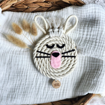 Macrame Bunny ~ Boho Animal Wall Hanging