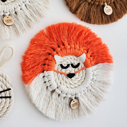 Macrame Fox ~ Boho Animal Wall Hanging