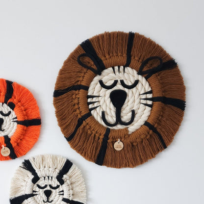 Macrame Tiger ~ Boho Animal Wall Hanging