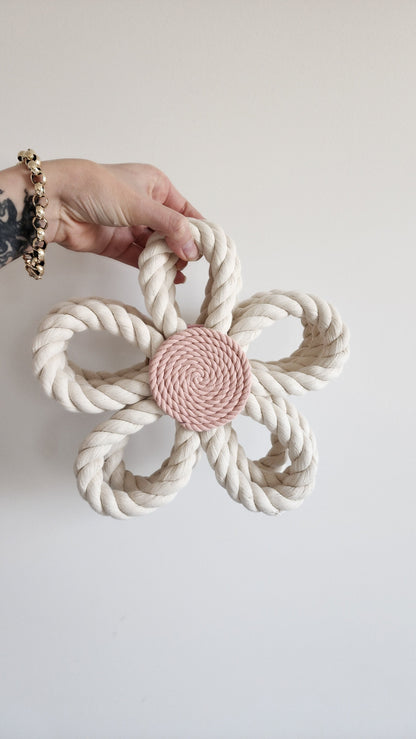 Boho Daisy Wall Flowers ~ Rope Wall Decor