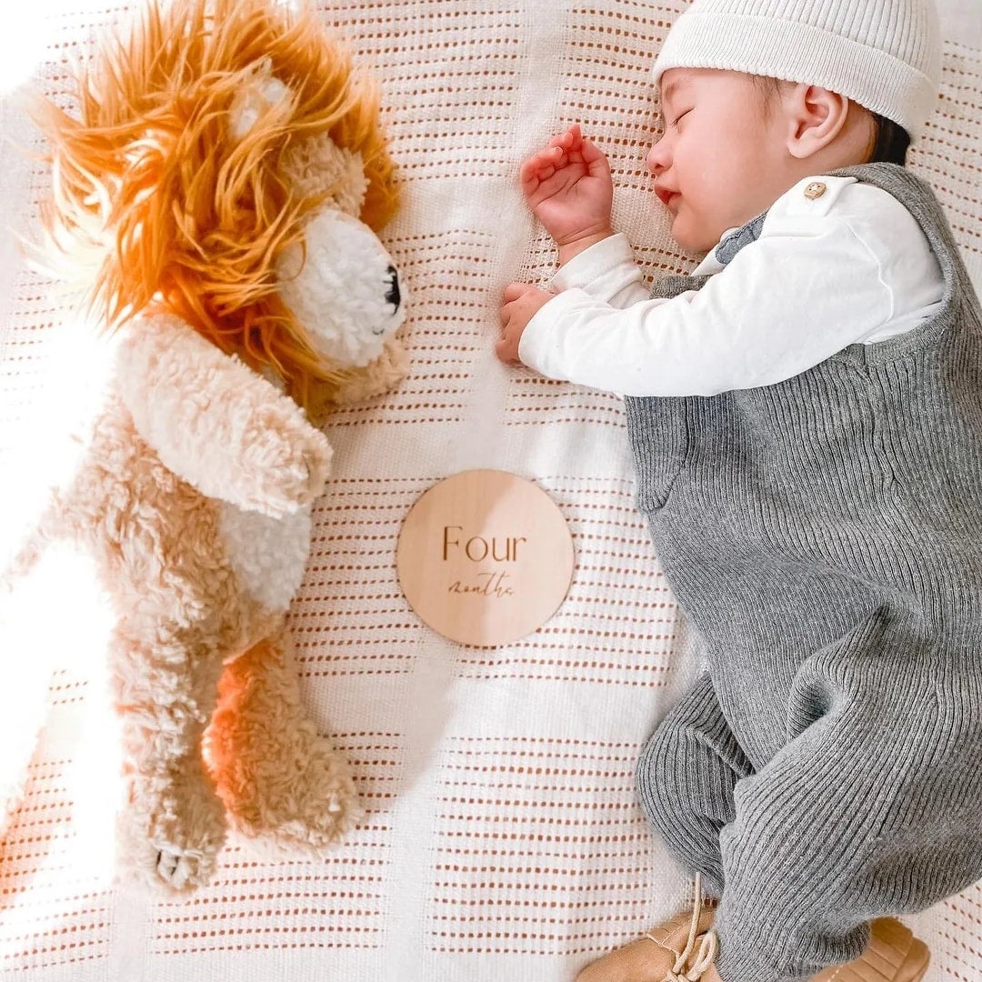 Boho-Baby | Meilensteinscheiben-Set aus Holz – Monate